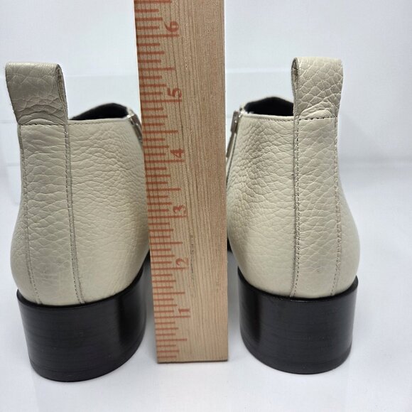 Everlane Boss Womens 8 Ankle Booties Boots Bone Quiet Luxury Rich Mom Block Heel - Picture 6 of 9